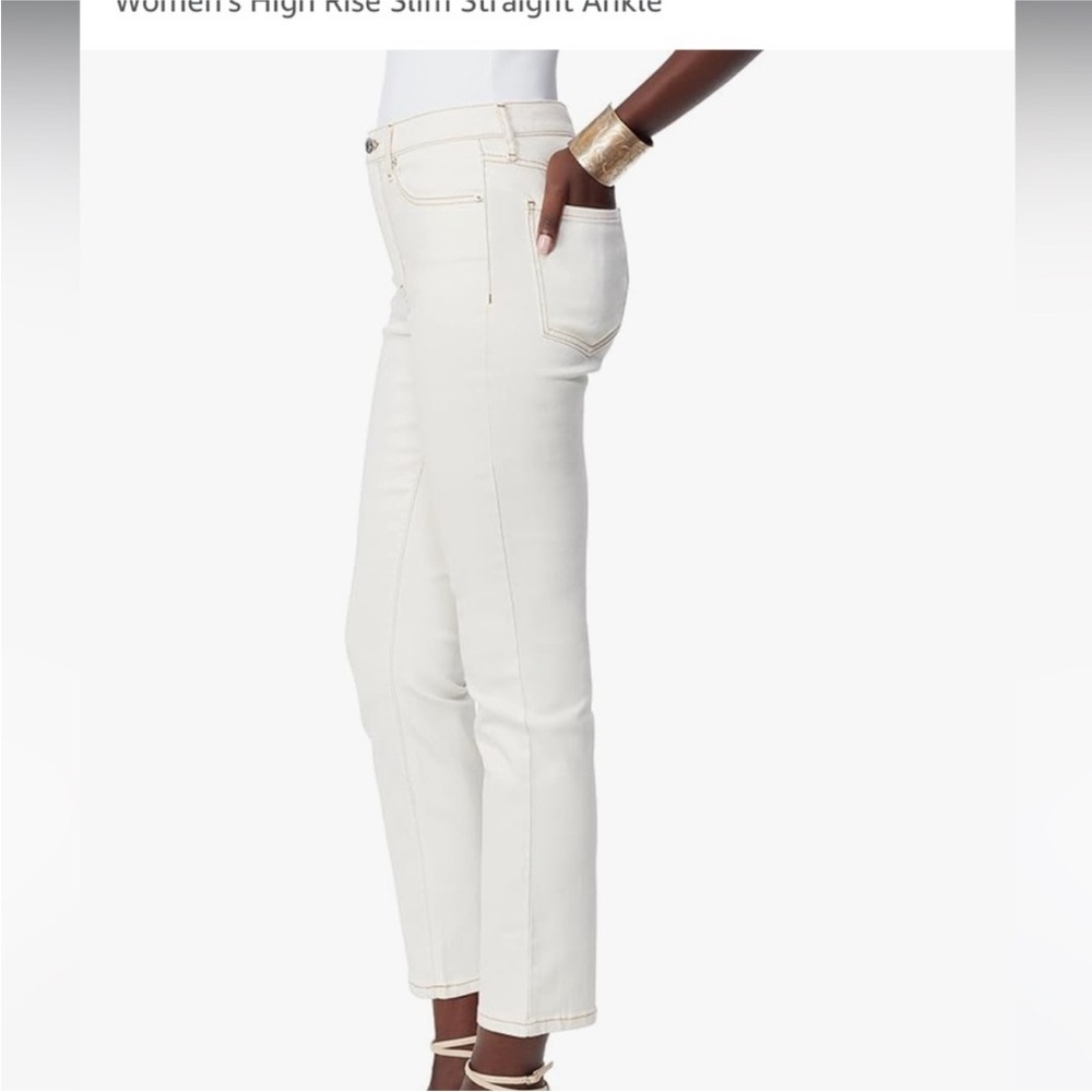 Sam Edelman // Jeans High Rise Slim Straight Ankle in Undyed Natural - Picture 2 of 6